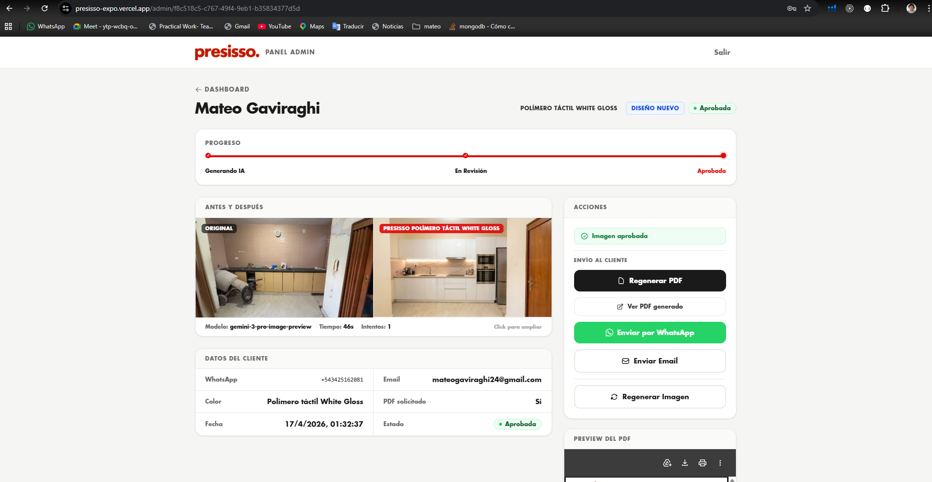 Resultado IA con antes y después